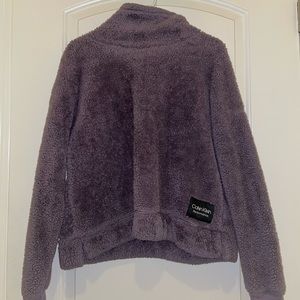 calvin klein performance sherpa turtleneck
